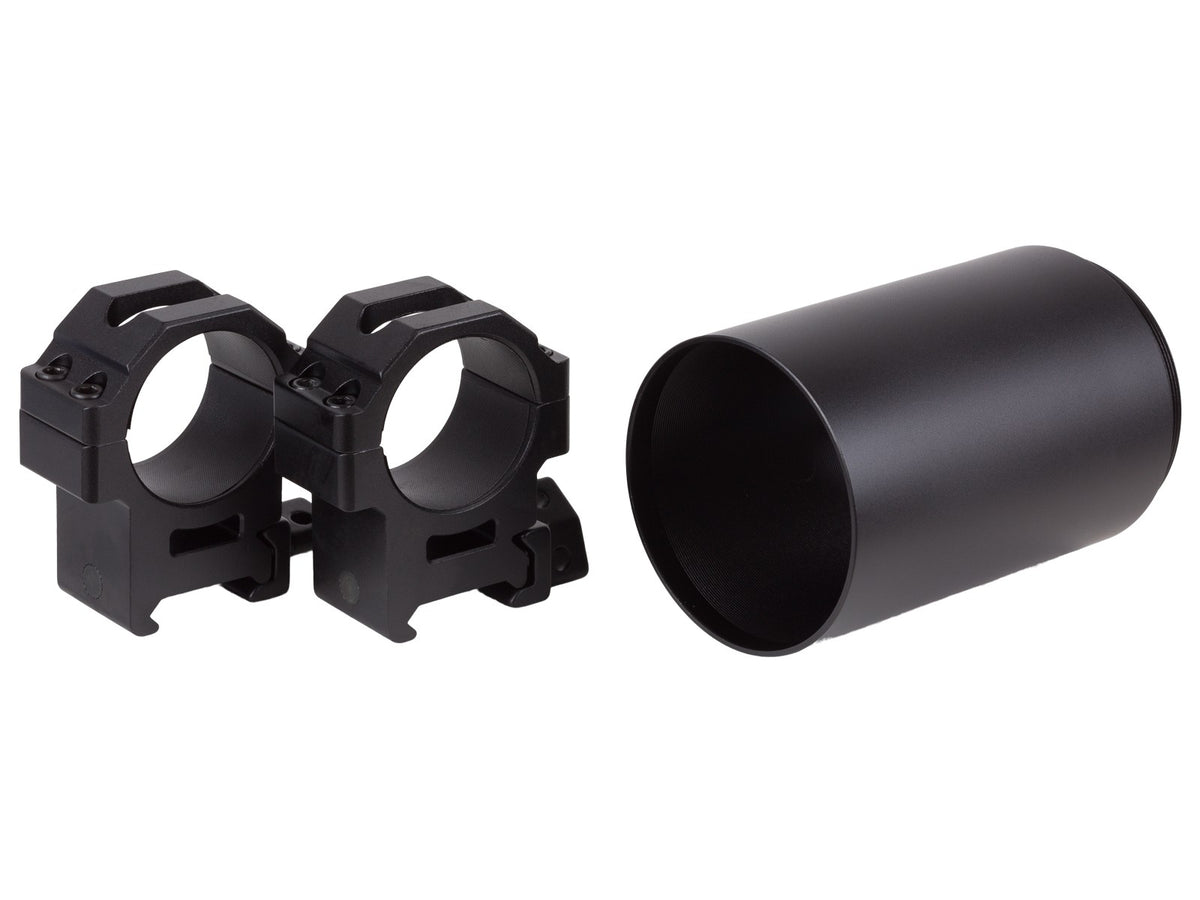 UTG 4-16x44 AO OP3 Compact Scope UMOA Reticle 1/4 MOA 30mm, MaxStrength Picatinny/Weaver Rings