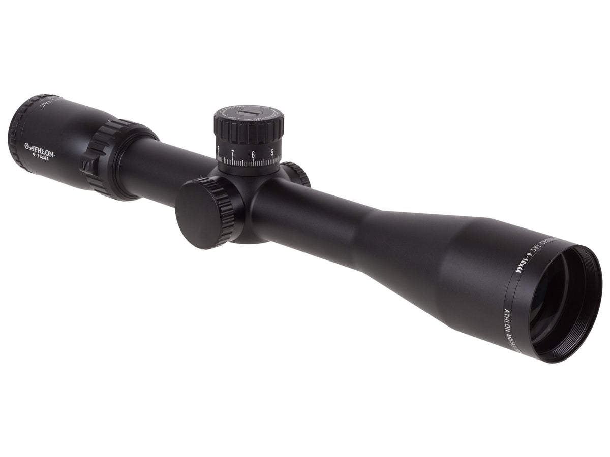 Athlon 4-16x44 AO Midas TAC Riflescope, APRS3 FFP MIL Reticle, 0.1 Mil, 30mm Tube