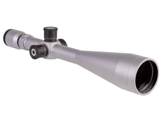 Falcon Optical Systems 10-50x60, X50 Field Target Riflescope, MOA200 SFP Reticle, 1/8 MOA, 30mm, Silver