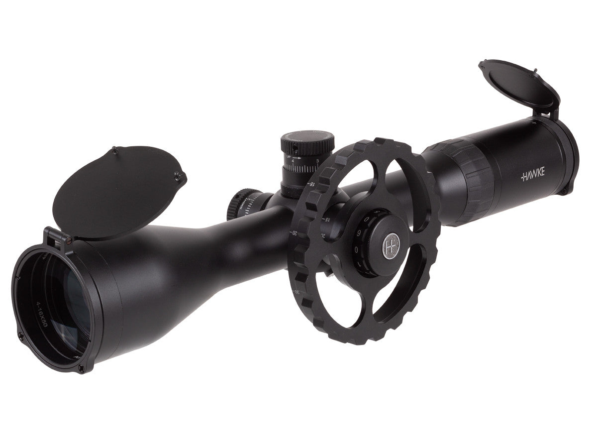 Hawke Sport Optics Airmax 30 FFP 4-16x50 SF Rifle Scope, AMX IR reticle, 1/10 MRAD, 30mm Tube