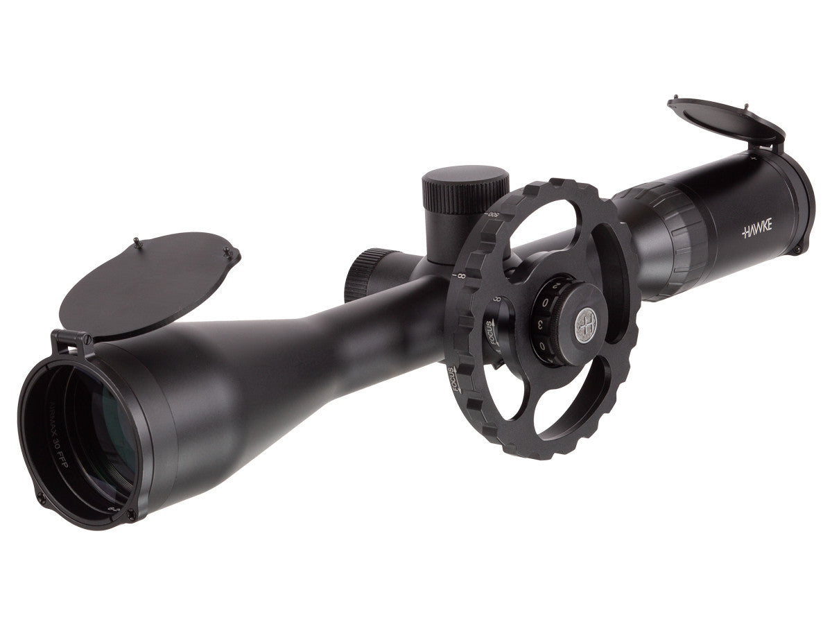 Hawke Sport Optics Airmax 30 FFP 6-24x50 SF Rifle Scope, AMX IR reticle, 1/10 MRAD, 30mm Tube