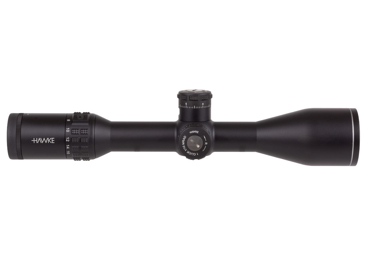 Hawke Sidewinder 30 FFP 4-16x50, Illuminated Half Mil Reticle, 30mm Tube