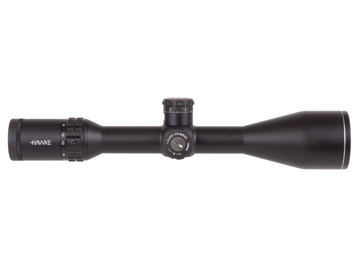 Hawke Sidewinder 30 FFP 6-24x56, Illuminated Half Mil Reticle, 30mm Tube