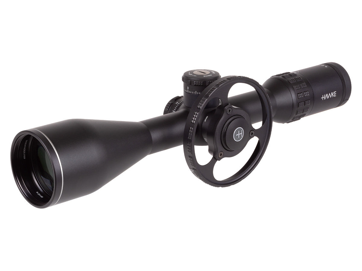Hawke Sidewinder 30 FFP 6-24x56, Illuminated Half Mil Reticle, 30mm Tube