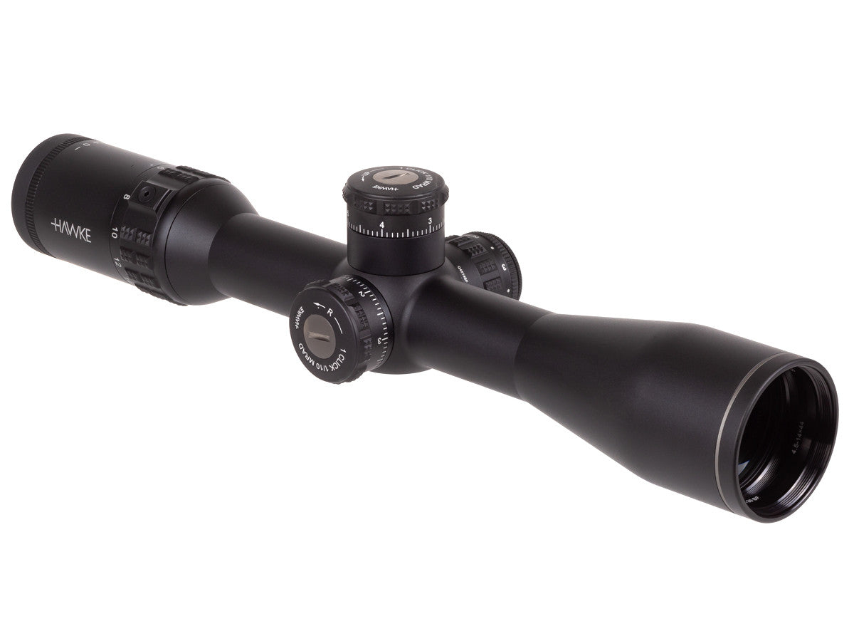 Hawke Sidewinder 30 SF 4.5-14x44, 10x Half Mil IR Reticle, 30mm Tube