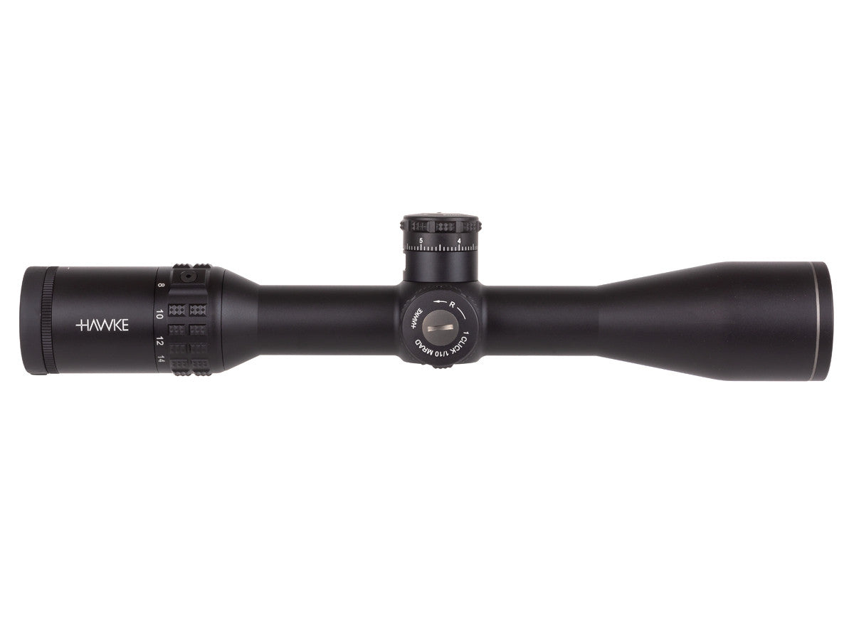 Hawke Sidewinder 30 SF 4.5-14x44, 10x Half Mil IR Reticle, 30mm Tube