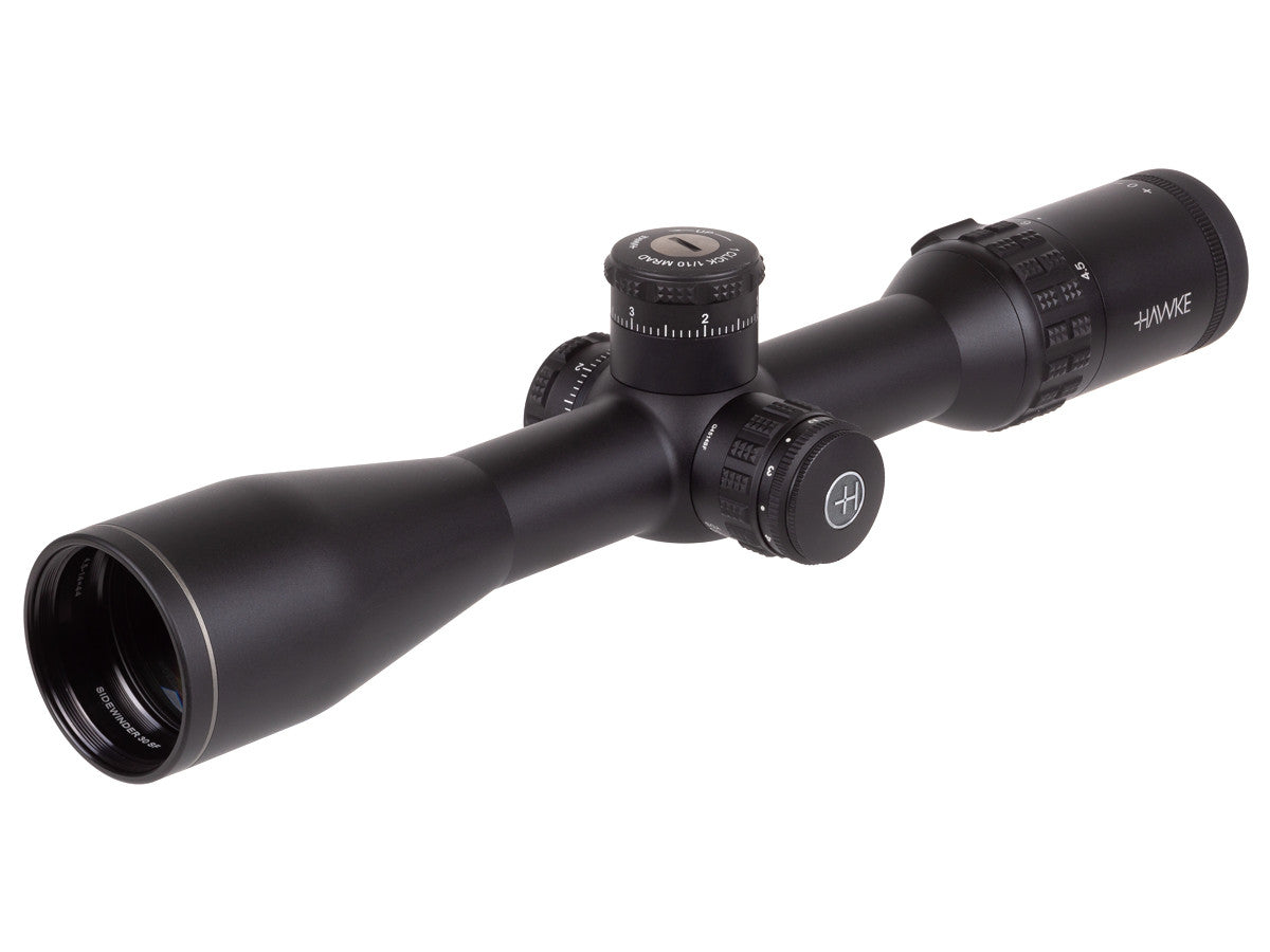 Hawke Sidewinder 30 SF 4.5-14x44, 10x Half Mil IR Reticle, 30mm Tube