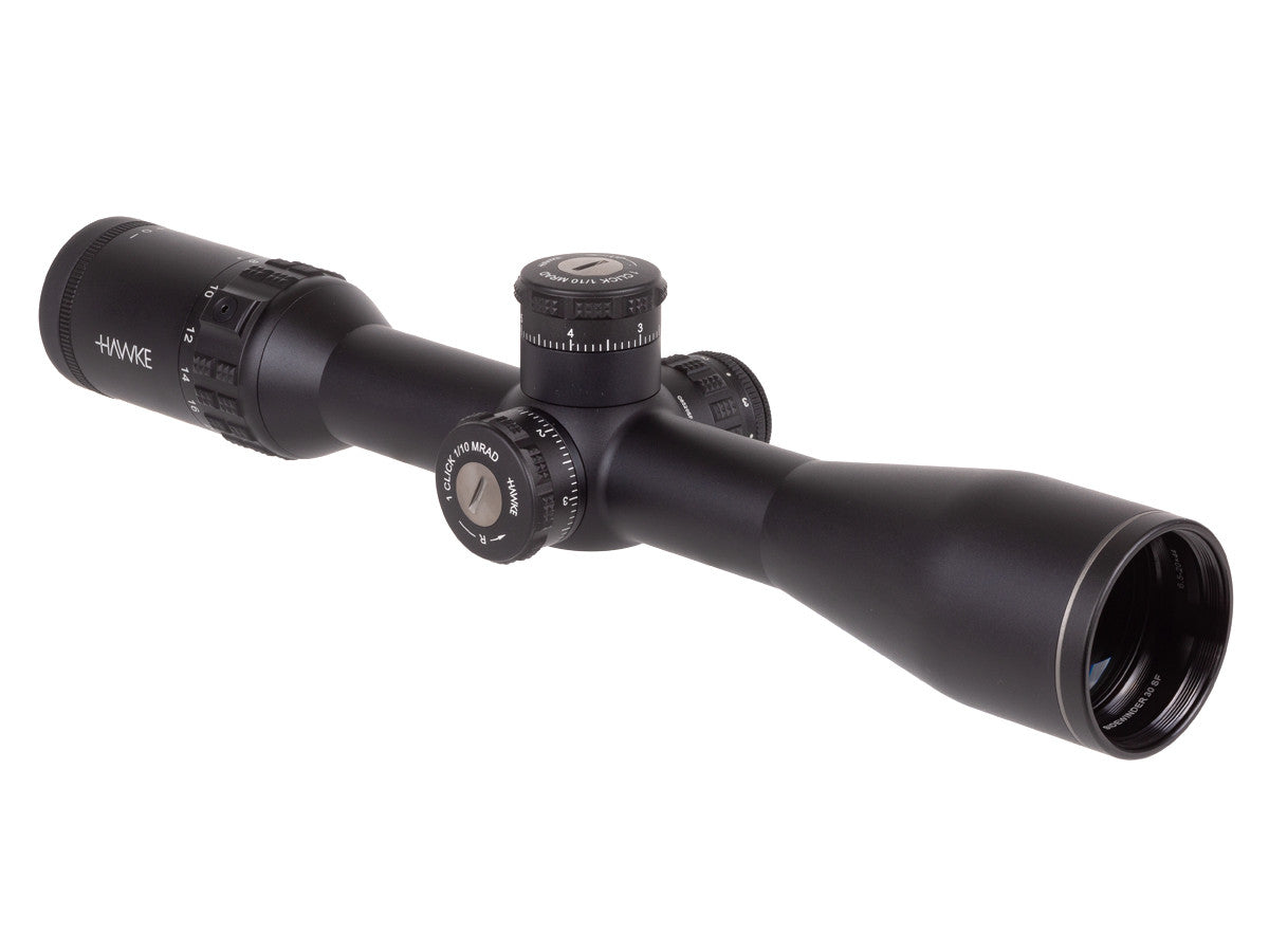 Hawke Sidewinder 30 SF 6.5-20x44, 20x Half Mil IR Reticle, 30mm Tube