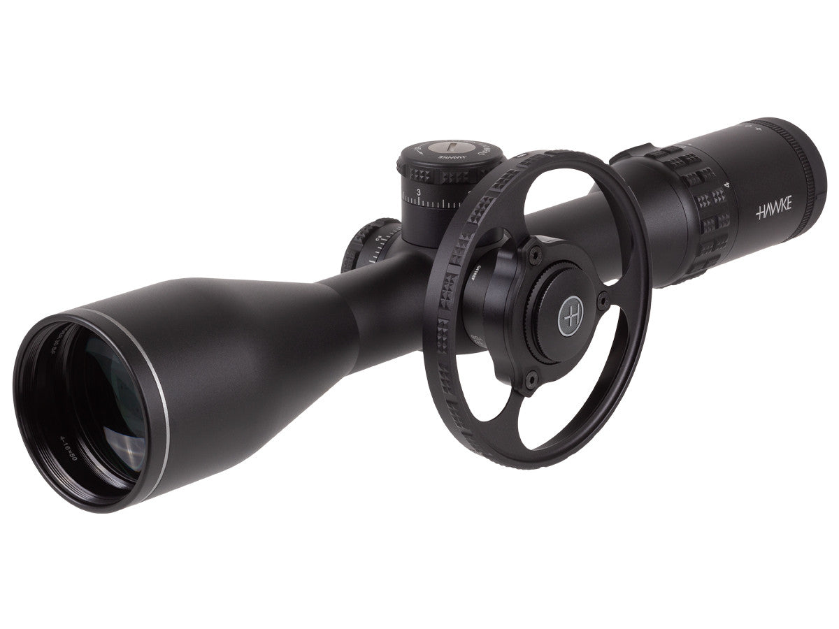Hawke Sidewinder 30 SF 4-16x50, 10x Half Mil IR Reticle, 30mm Tube
