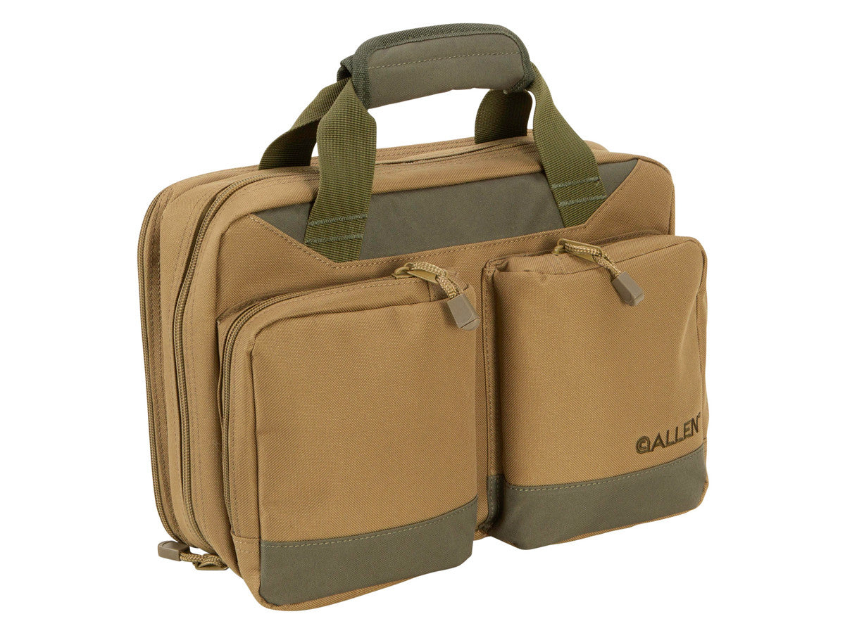 Allen Company Duoplex Double Soft Pistol Attache, Tan/Olive