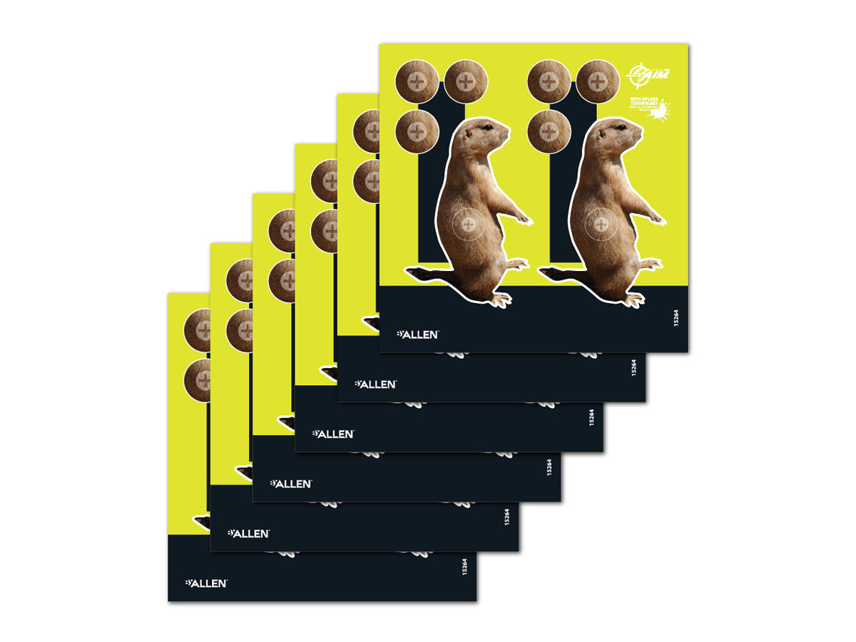 Allen Company EZ Aim Splash Prairie Dog Target, 8"x8", 6-pack