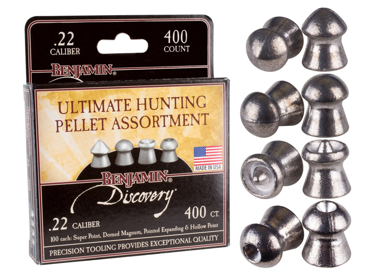 Benjamin Assorted Hunting Pellets, .22 Cal, 400ct - Caliber 0.22