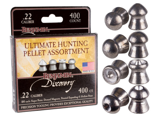 Benjamin Assorted Hunting Pellets, .22 Cal, 400ct - Caliber 0.22