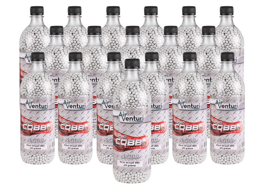 Air Venturi Pro CQBBs 6mm Airsoft BBs, 0.25g, 90,000 Rds, White - Caliber 6mm