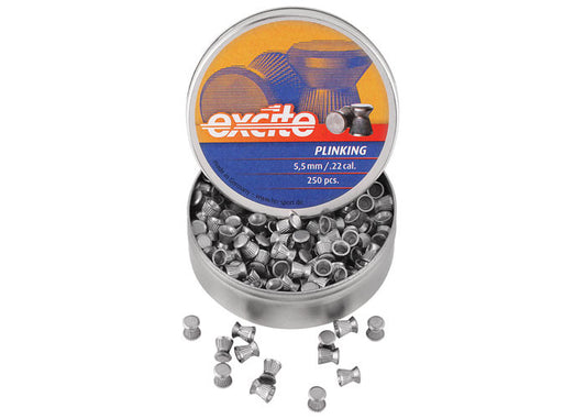 H&N Excite Plinking Pellets, .22 Cal, 12.96 Grains, Wadcutter, 250ct - Caliber 0.22