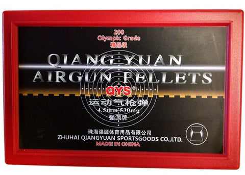 Qiang Yuan Olympic Pellets, .177 Cal, 8.2 Grains, Wadcutter, 200ct - Caliber 0.177