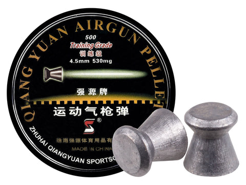 Qiang Yuan Training Pellets, .177 Cal, 8.2 Grains, Wadcutter, 500ct - Caliber 0.177