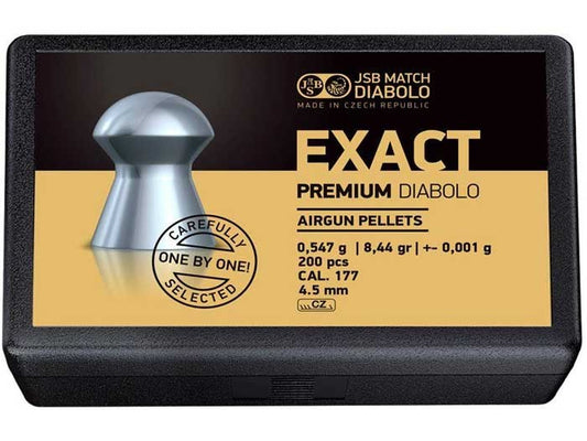 JSB Exact Premium Diabolo, .177 Cal, 8.44 Grains, Domed, 200ct - Caliber 0.177