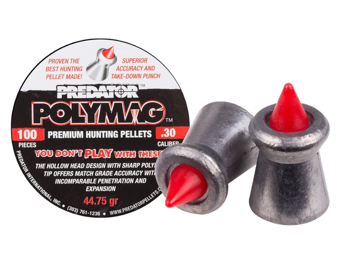 Predator Polymag .30 Cal, 44.75  Grains, Pointed, 100ct - Caliber 0.3