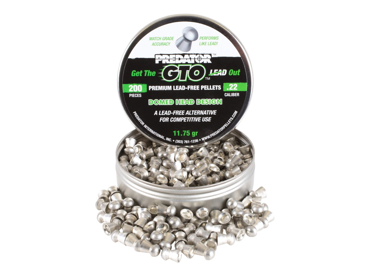 Predator GTO .22 Cal, 11.75 Grains, Domed, Lead-Free, 200ct - Caliber 0.22