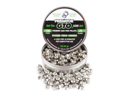 Predator GTO .25 Cal, 16.54 Grains, Domed, Lead-Free, 150ct - Caliber 0.25