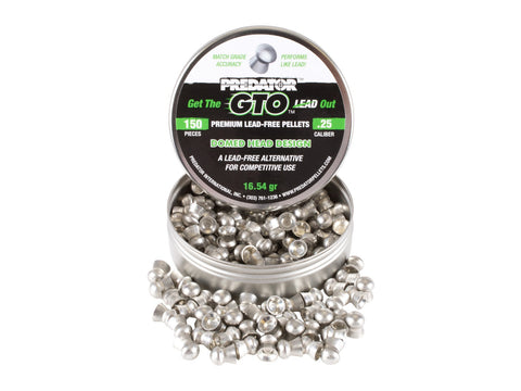 Predator GTO .25 Cal, 16.54 Grains, Domed, Lead-Free, 150ct - Caliber 0.25