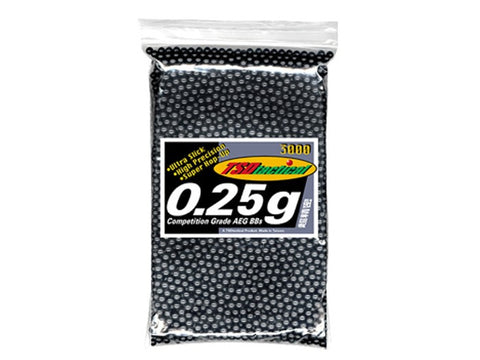 TSD Tactical Precision 6mm plastic Airsoft BBs, 0.25g, 3,000 rds, black - Caliber 6mm