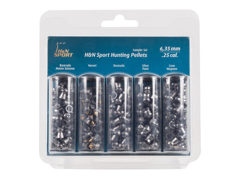 H&N Hunting Pellet Sampler .25, 5 Types - Caliber 0.25