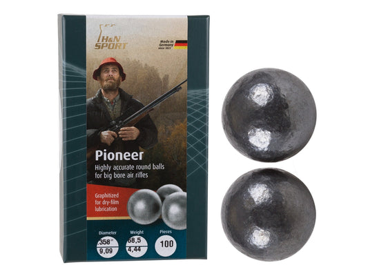 H&N Pioneer .358 Round Ball Ammo, 68.5-grain, 100ct - Caliber 0.358