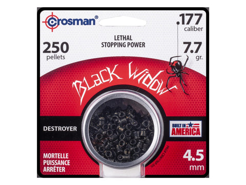 Crosman Black Widow Pellets .177, 250ct, Destroyer - Caliber 0.177