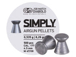 JSB Simply Pellets .177 Cal, 8.26 Grains, Wadcutter, 500ct - Caliber 0.177