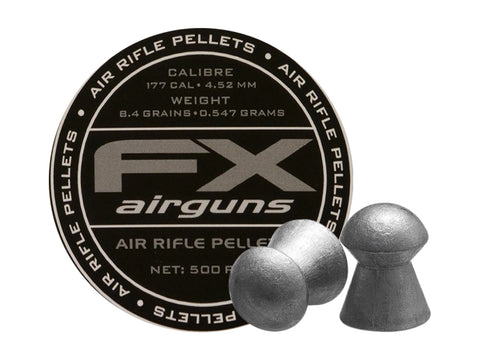 FX Air Rifle Pellets .177 Cal, 8.4 Grains, Domed, 500ct., 4.52mm - Caliber 0.177