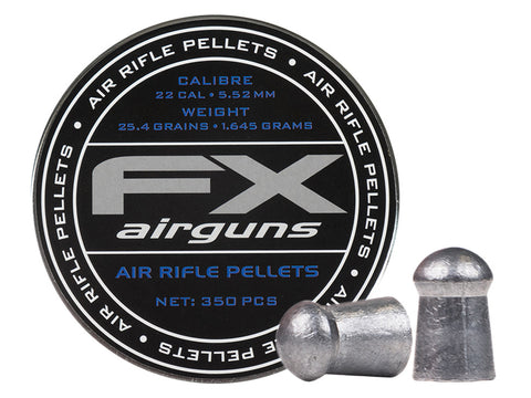 FX Air Rifle Pellets .22 Cal, 25.39 Grains, Domed, 350ct. - Caliber 0.22