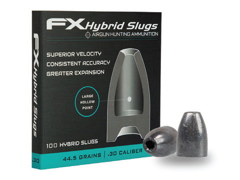 FX Hybrid Slug, .30 Cal, 44.5 Grains, Hollowpoint, 100ct - Caliber 0.3