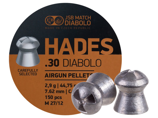 JSB Match Diabolo Hades, .30 Cal, 44.75gr, Hollowpoint, 150 ct - Caliber 0.30