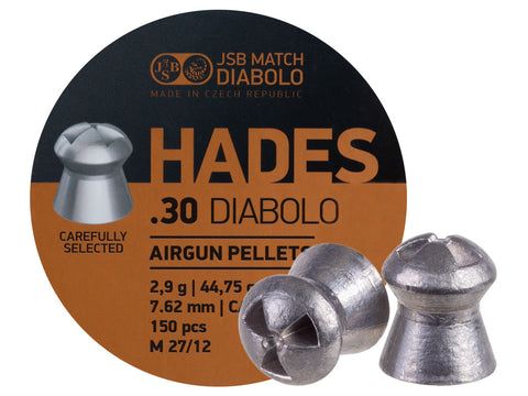 JSB Match Diabolo Hades, .30 Cal, 44.75gr, Hollowpoint, 150 ct - Caliber 0.30