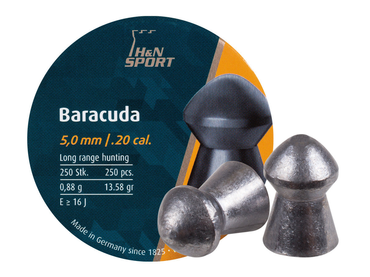 H&N Baracuda .20 Cal, 13.58 Grains, Round Nose, 250ct - Caliber 0.2