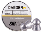 SIG Sauer Dagger Pellets, .22 Cal, 16.6 Grains, Domed, 250ct - Caliber 0.22