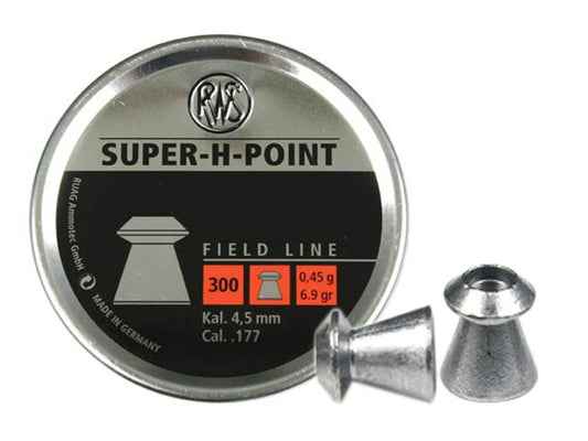 RWS Super-H-Point .177 Cal, 6.9 Grains, Hollowpoint, 300ct - Caliber 0.177