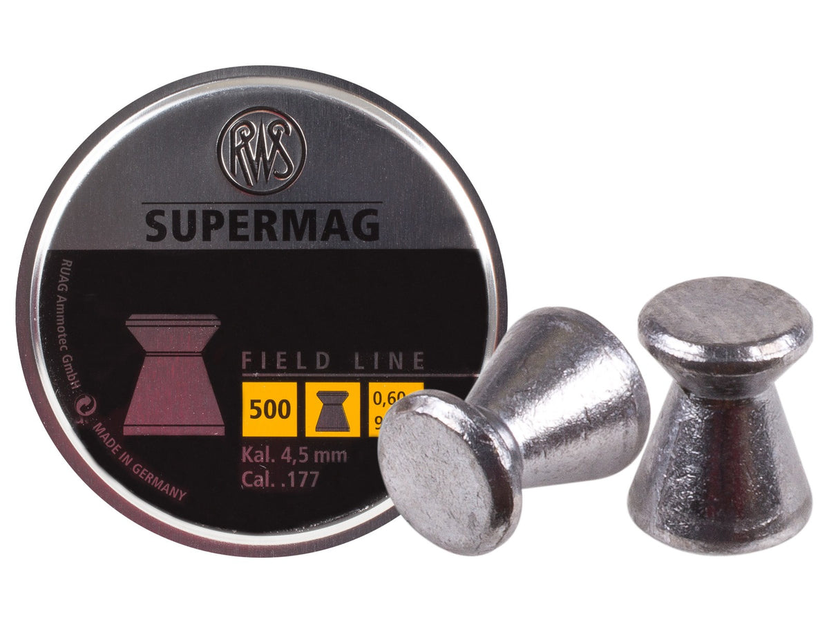 RWS Supermag .177 Cal, 9.3 Grains, Wadcutter, 500ct - Caliber 0.177