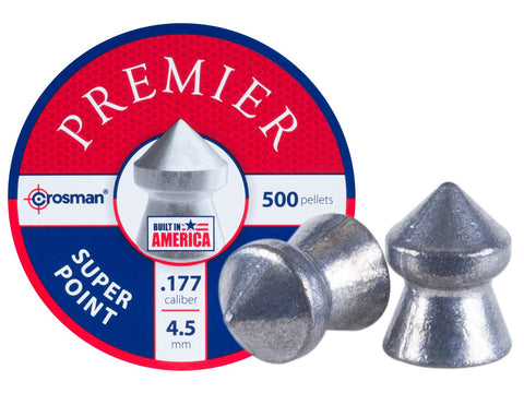 Crosman Premier Super Point .177 Cal, 7.9 Grains, Pointed, 500ct - Caliber 0.177