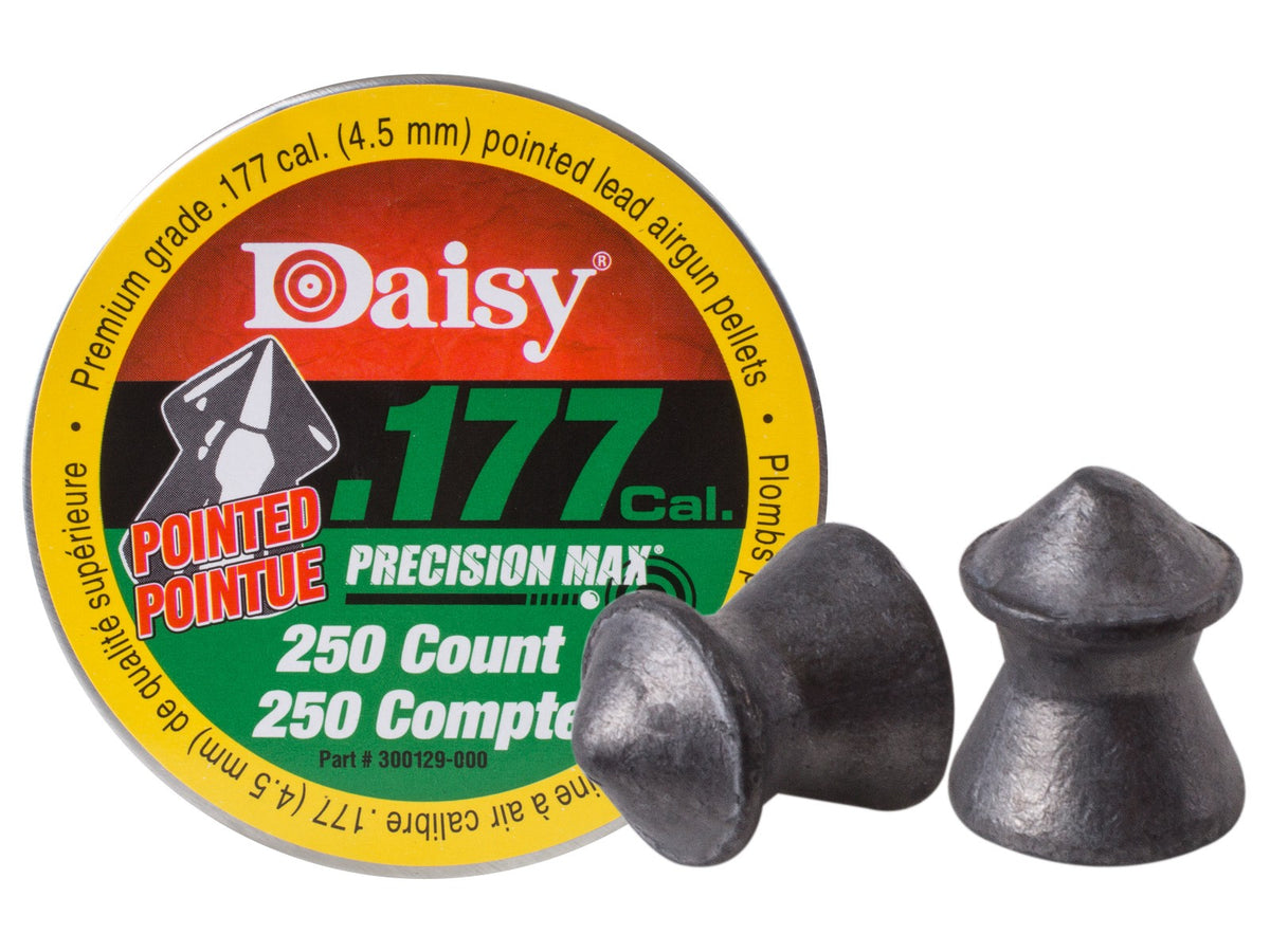 Daisy Max Precision .177 Cal, 7.2 Grains, Pointed, 250ct - Caliber 0.177