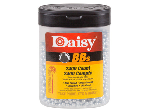 Daisy Premium Grade .177 Cal, 5.1 Grains, Zinc Plated BBs, 2400ct - Caliber 0.177