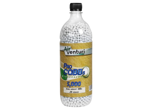 Air Venturi Pro CQBBs 6mm biodegradable airsoft BBs, 0.20g, 5000 rds, white - Caliber 6mm