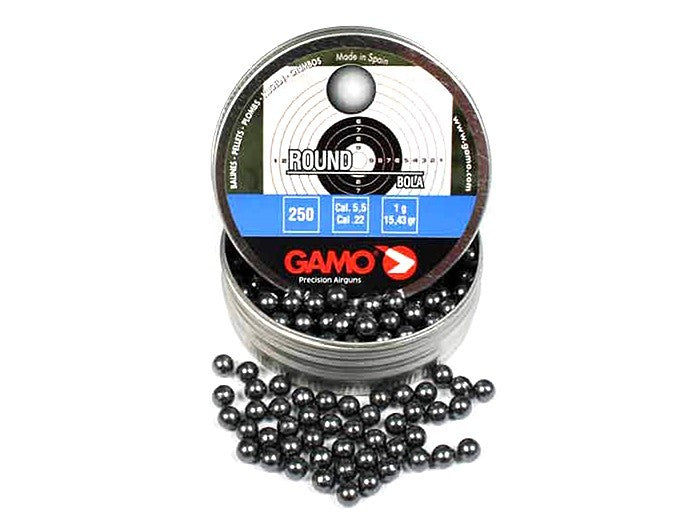 Gamo Round .22 Cal, 15.43 Grains, Lead Balls, 250ct - Caliber 0.22