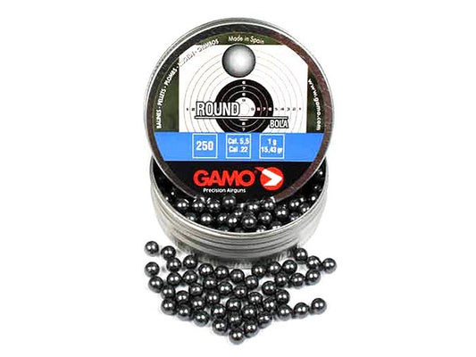 Gamo Round .22 Cal, 15.43 Grains, Lead Balls, 250ct - Caliber 0.22