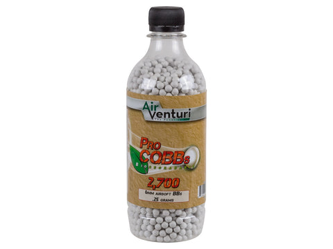 Air Venturi CQBBs 6mm biodegradable airsoft BBs, 0.25g, 2700 rds, white - Caliber 6mm