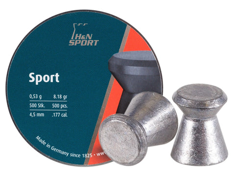 H&N Sport .177 Cal, 8.18 Grains, Wadcutter, 500ct - Caliber 0.177