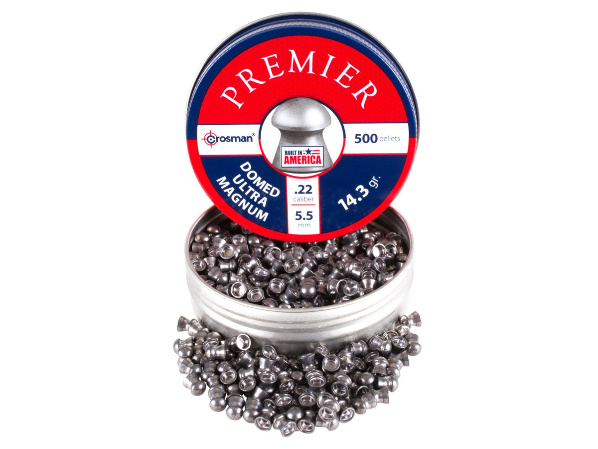 Crosman Premier .22 Cal, 14.3 Grains, Domed, 500ct - Caliber 0.22