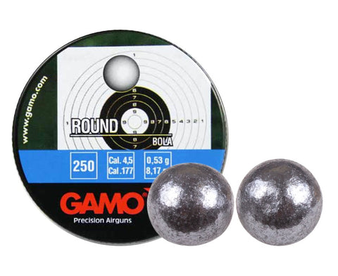 Gamo .177 Cal, 8.2 Grains, Round Lead Balls, 250ct - Caliber 0.177